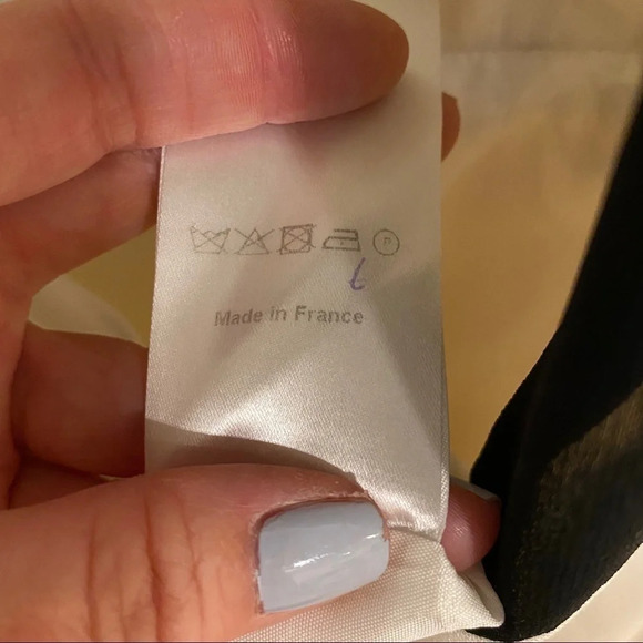 Sandro Rime Bustier Sheer Dress in White & Black size 1 Small - Picture 7 of 10